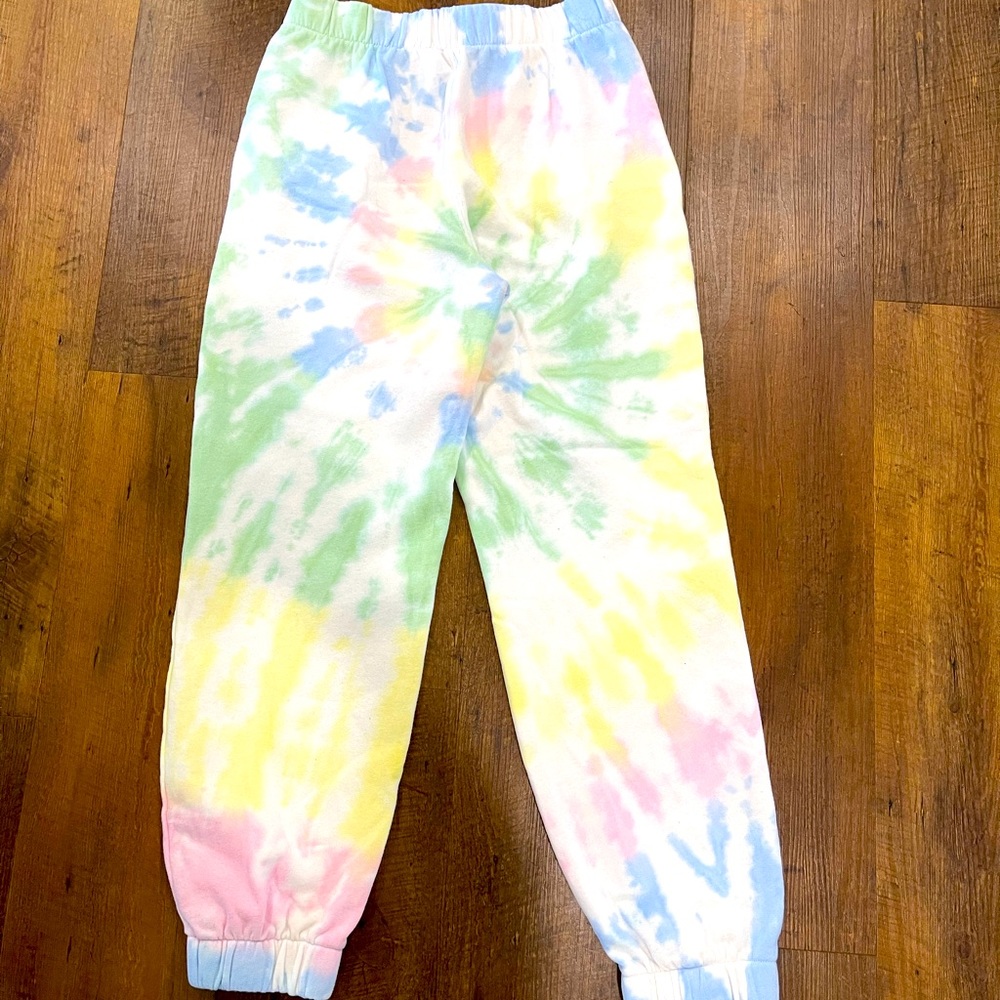 Hollister Hi-Rise rainbow tie-dye sweatpants size xs